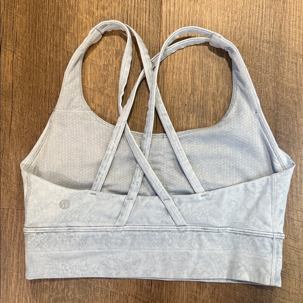 Lululemon Women’s Energy Bra City Grit White Blue Fog Size 6 - Picture 9 of 13